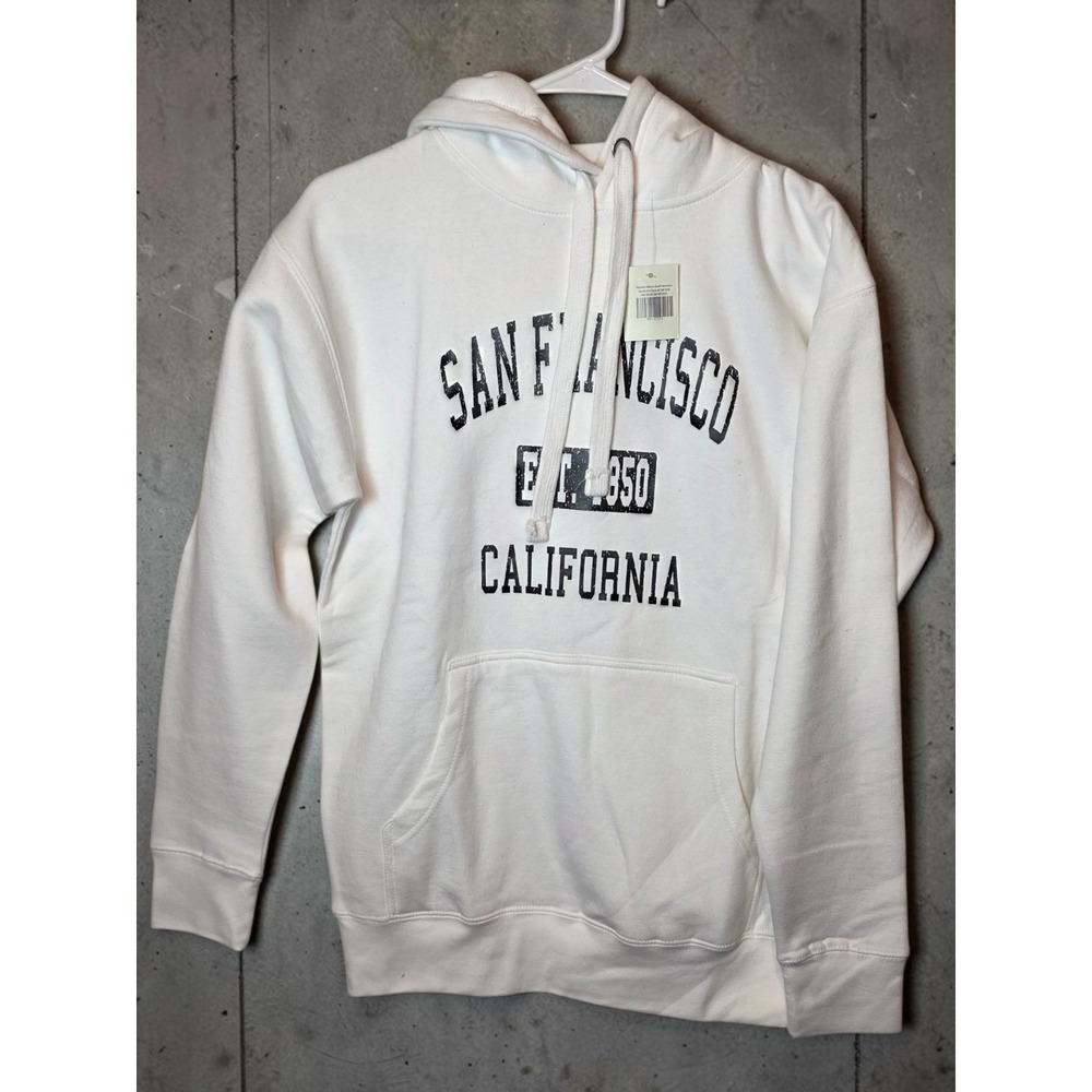 San Francisco California Hoodie Adult Medium White NWT Pacific Co Sweatshirt